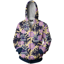 Load image into Gallery viewer, Melbourne Storm NRL Zip Hoodie Jacket