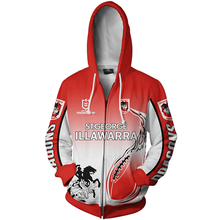 Load image into Gallery viewer, St. George Illawarra Dragons NRL Zip Hoodie Jacket