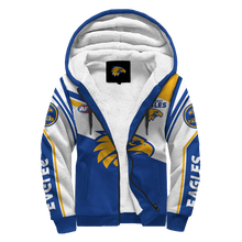 Load image into Gallery viewer, West Coast Eagles AFL Australian Football League Zip Hoodie Fleece Jacket