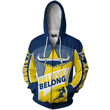 Load image into Gallery viewer, North Queensland Cowboys NRL Zip Hoodie Jacket