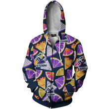 Load image into Gallery viewer, Melbourne Storm NRL Zip Hoodie Jacket