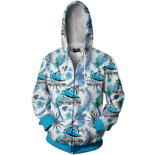 Load image into Gallery viewer, Cronulla Sharks NRL Zip Hoodie Jacket
