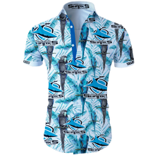 Load image into Gallery viewer, Cronulla-Sutherland Sharks NRL National Rugby League Trendy Sport Hawaiian Shirt