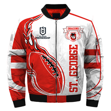 Load image into Gallery viewer, St. George Illawarra Dragons NRL Zip Hoodie Jacket