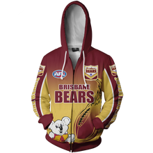 Load image into Gallery viewer, Brisbane Bears AFL Zip Hoodie Jacket