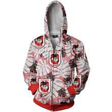 Load image into Gallery viewer, St. George Illawarra Dragons NRL Zip Hoodie Jacket