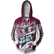 Load image into Gallery viewer, Manly Warringah Sea Eagles NRL Zip Hoodie Jacket