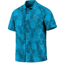 Load image into Gallery viewer, Cronulla-Sutherland Sharks NRL National Rugby League Tommy Bahama Big &amp; Tall Fuego Floral Button-Up Shirt – Hawaiian Shirt