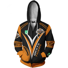 Load image into Gallery viewer, Wests Tigers NRL Zip Hoodie Jacket