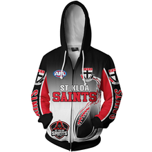 Load image into Gallery viewer, St Kilda Football Club AFL Zip Hoodie Jacket