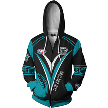 Load image into Gallery viewer, Port Adelaide Football Club AFL Zip Hoodie Jacket