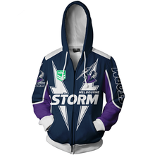 Load image into Gallery viewer, Melbourne Storm NRL Zip Hoodie Jacket