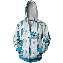 Load image into Gallery viewer, Cronulla Sharks NRL Zip Hoodie Jacket