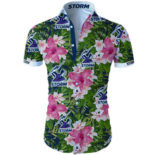 Load image into Gallery viewer, Melbourne Storm NRL National Rugby League Trendy Sport Hawaiian Shirt