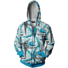 Load image into Gallery viewer, Cronulla Sharks NRL Zip Hoodie Jacket