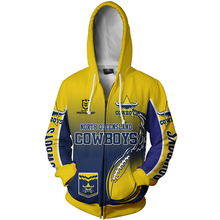 Load image into Gallery viewer, North Queensland Cowboys NRL Zip Hoodie Jacket