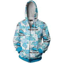 Load image into Gallery viewer, Cronulla Sharks NRL Zip Hoodie Jacket
