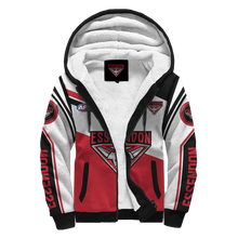Load image into Gallery viewer, Essendon Football Club AFL Australian Football League Zip Hoodie Fleece Jacket