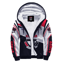 Load image into Gallery viewer, St Kilda Football Club AFL Australian Football League Zip Hoodie Fleece Jacket