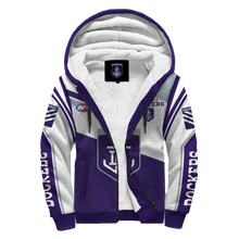 Load image into Gallery viewer, Fremantle Football Club AFL Australian Football League Zip Hoodie Fleece Jacket