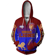 Load image into Gallery viewer, Brisbane Lions AFL Zip Hoodie Jacket