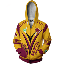 Load image into Gallery viewer, Brisbane Broncos NRL Zip Hoodie Jacket