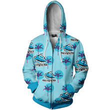 Load image into Gallery viewer, Cronulla Sharks NRL Zip Hoodie Jacket