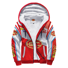 Load image into Gallery viewer, Gold Coast Football Club AFL Australian Football League Zip Hoodie Fleece Jacket