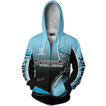 Load image into Gallery viewer, Cronulla-Sutherland Sharks NRL Zip Hoodie Jacket