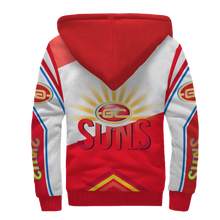 Load image into Gallery viewer, Gold Coast Football Club AFL Australian Football League Zip Hoodie Fleece Jacket