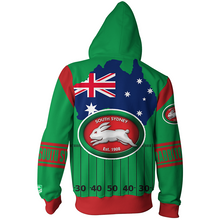 Load image into Gallery viewer, South Sydney Rabbitohs NRL Zip Hoodie Jacket