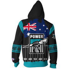Load image into Gallery viewer, Port Adelaide Football Club AFL Zip Hoodie Jacket