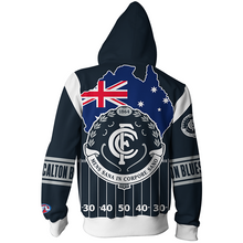 Load image into Gallery viewer, Carlton Football Club AFL Zip Hoodie Jacket