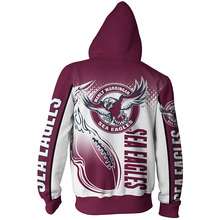 Load image into Gallery viewer, Manly Warringah Sea EaglesNRL Zip Hoodie Jacket