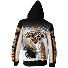 Load image into Gallery viewer, Wests Tigers NRL Zip Hoodie Jacket
