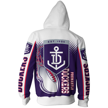 Load image into Gallery viewer, Fremantle Football Club AFL Zip Hoodie Jacket