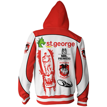 Load image into Gallery viewer, St. George Illawarra Dragons NRL Zip Hoodie Jacket