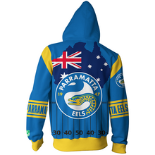 Load image into Gallery viewer, Parramatta Eels NRL Zip Hoodie Jacket