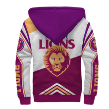 Load image into Gallery viewer, Brisbane Lions AFL Australian Football League Zip Hoodie Fleece Jacket