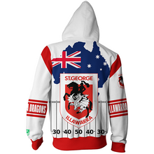 Load image into Gallery viewer, St. George Illawarra Dragons NRL Zip Hoodie Jacket