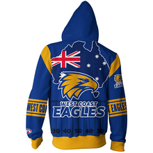 Load image into Gallery viewer, West Coast Eagles AFL Zip Hoodie Jacket