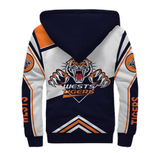 Load image into Gallery viewer, Wests Tigers NRL National Rugby League Zip Hoodie Fleece Jacket