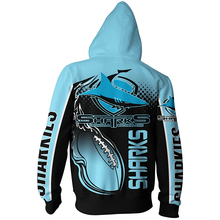 Load image into Gallery viewer, Cronulla-Sutherland Sharks NRL Zip Hoodie Jacket