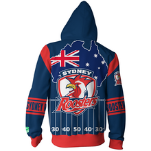 Load image into Gallery viewer, Sydney Roosters NRL Zip Hoodie Jacket