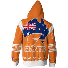 Load image into Gallery viewer, Greater Western Sydney Giants AFL Zip Hoodie Jacket