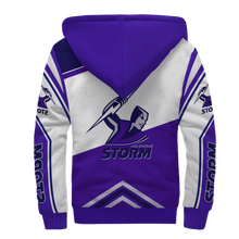 Load image into Gallery viewer, Melbourne Storm NRL National Rugby League Zip Hoodie Fleece Jacket