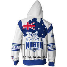 Load image into Gallery viewer, North Melbourne Football Club AFL Zip Hoodie Jacket