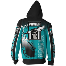 Load image into Gallery viewer, Port Adelaide Football Club AFL Zip Hoodie Jacket