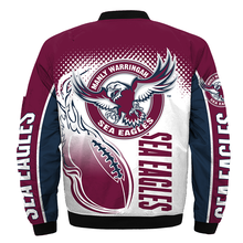 Load image into Gallery viewer, Manly Warringah Sea Eagles NRL Zip Hoodie Jacket