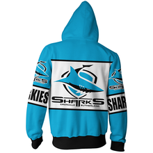 Load image into Gallery viewer, Cronulla-Sutherland Sharks NRL Zip Hoodie Jacket